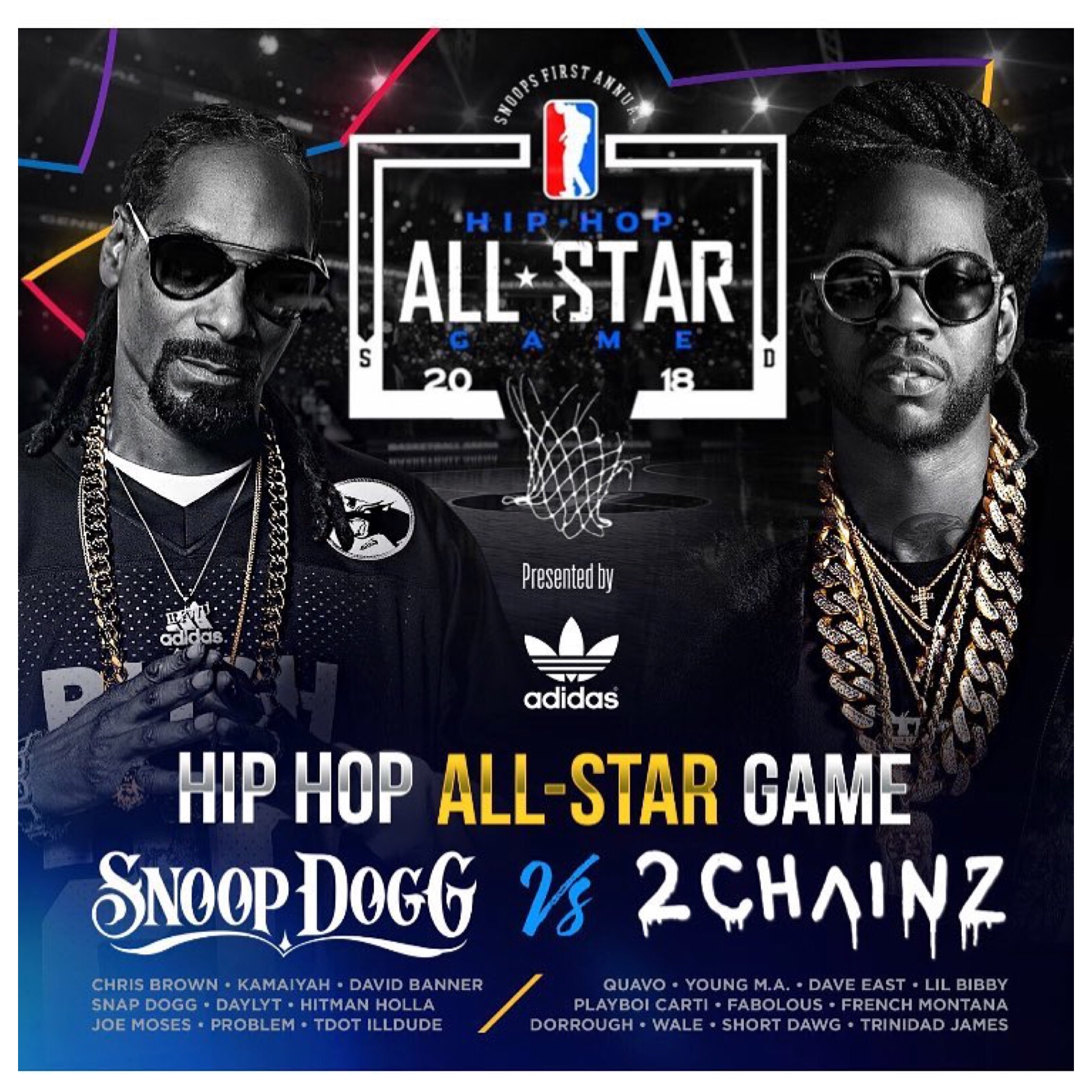 Snoop Dogg And 2 Chainz Get Set For Their Annual Adidas Celeb Basketball Tournament.