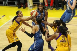 WNBA Finals 2016: Minnesota Lynx vs Los Angeles Sparks game at Staples Center in Los Angeles, Ca on October 16, 2016. (Photo by  Jevone Moore/Full Image 360)