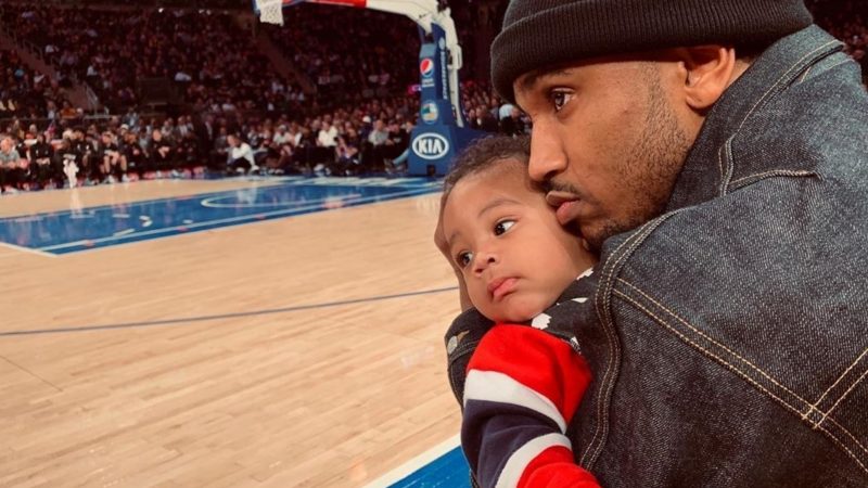 Trey Songz Takes Son Noah To His First NBA Game At Madison Square Garden