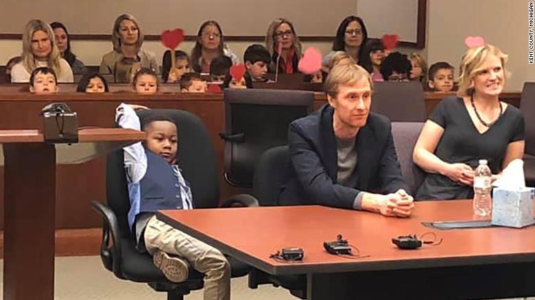 5-Year Old Michael Brings Entire Kindergarten Class To His Adoption Hearing