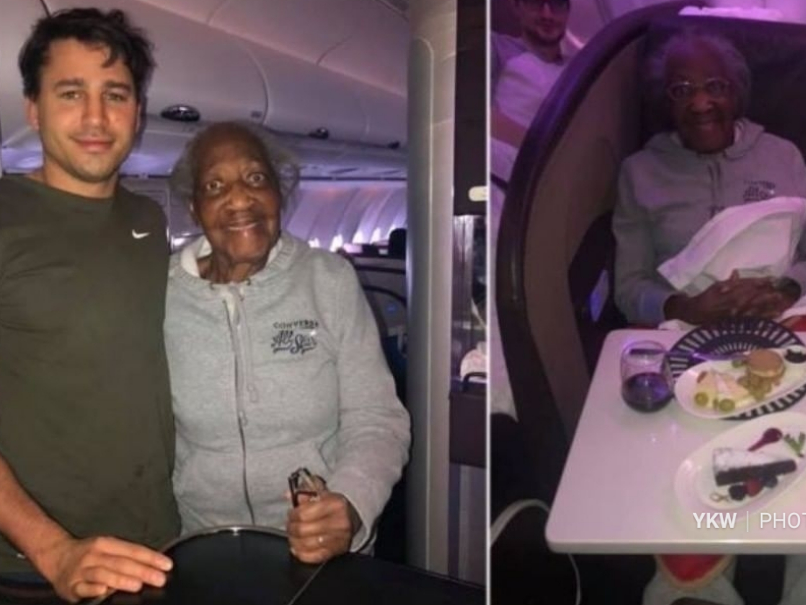 Plane Passenger Gives Up His First Class Seat To An 88-Year Old Woman