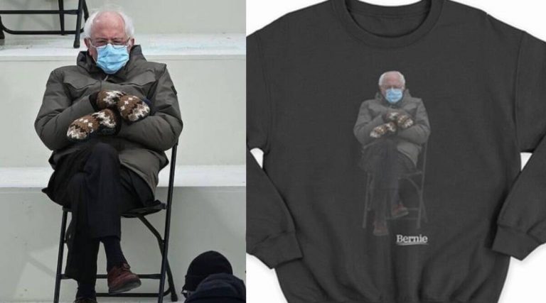 bernie sanders memes and sweatshirts