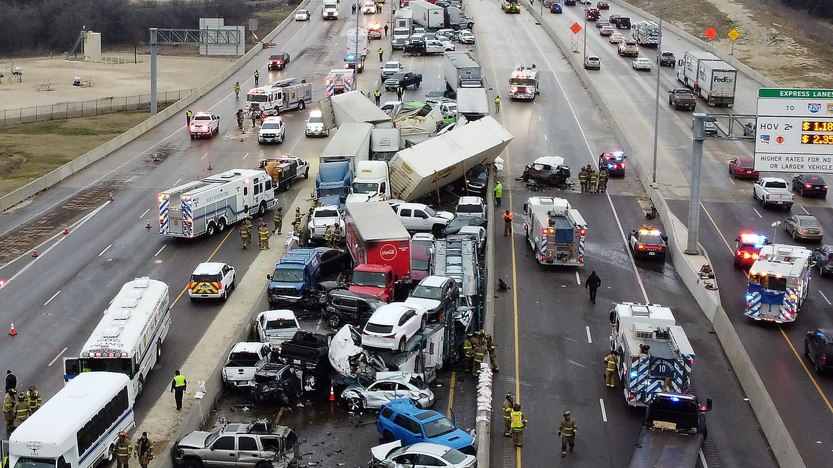 135 Vehicles Involved In Fort Worth Pileup, 6 Dead