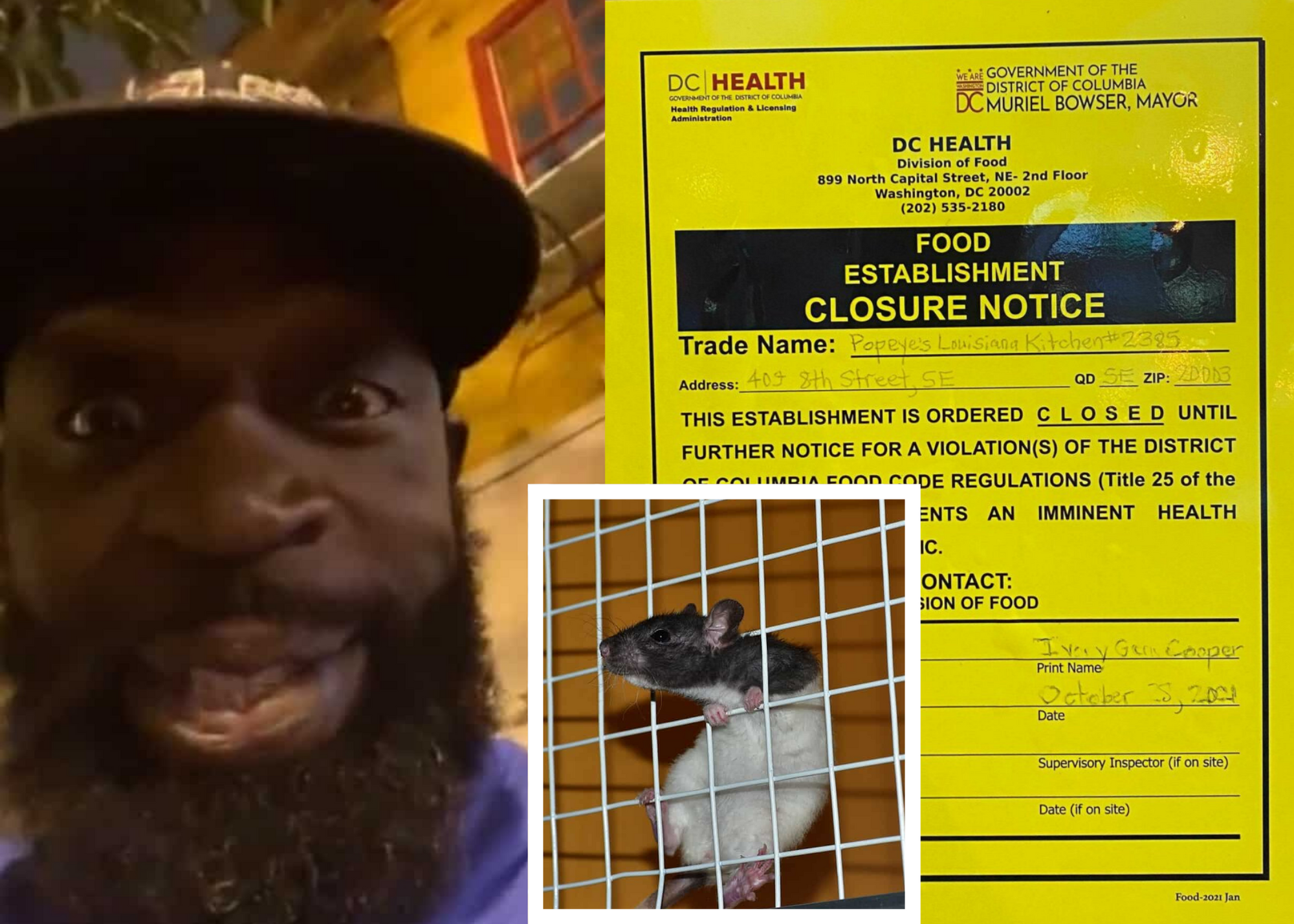 D.C. Health Department Shuts Down Popeyes Restaurant After Viral Video Shows Rats In Kitchen