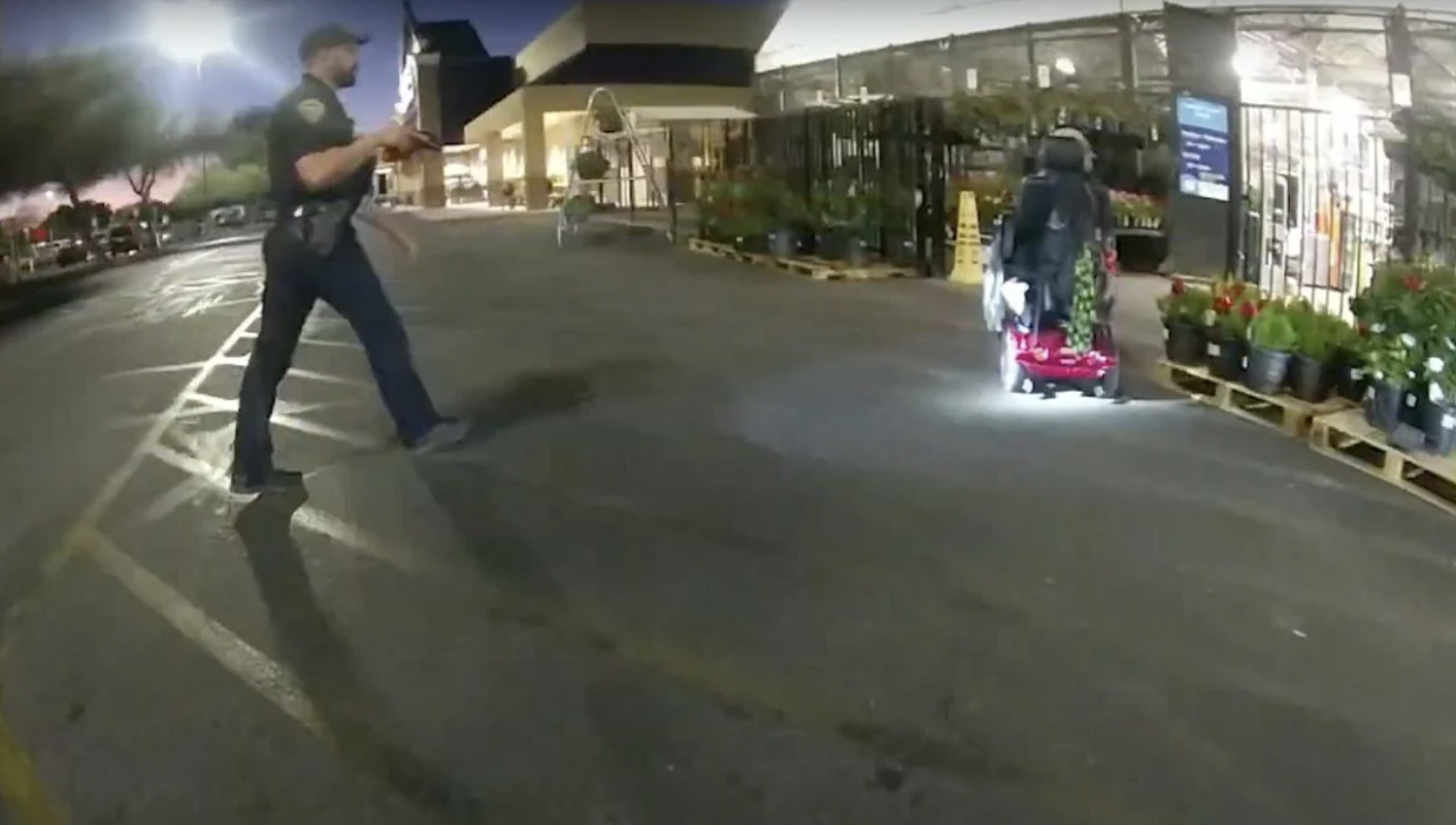 Man in wheelchair shot 9 times by police.